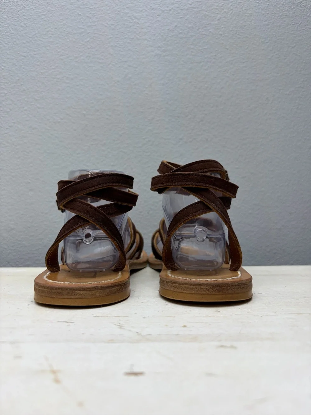 K. Jacques Brown Leather Zenobie Ankle Strap Sandals Size 40